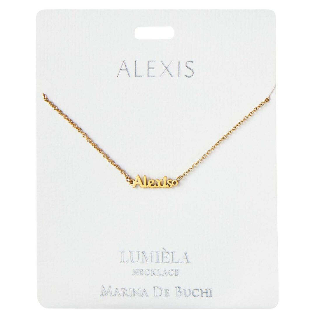 Abby - Alexis Lumiela Gold Colored Personalized Necklace 