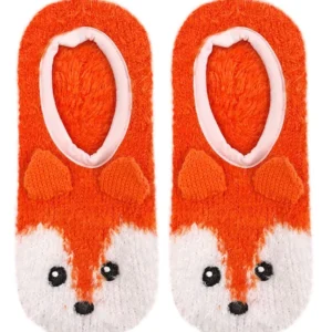 Living Royal Fuzzy Fox Slipper in Orange Color