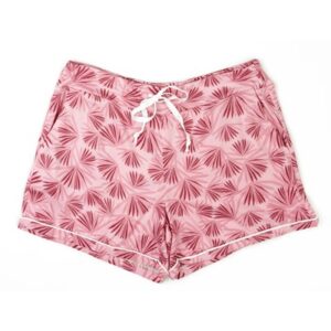 Pink color shorts for babies with abstract artwork